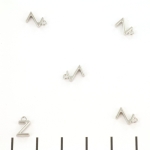 stainless steel letter charm - silver Z