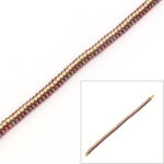 DIY herringbone armband 8/0 en 11/0 rocailles - gold luster cranberry