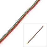 DIY herringbone armband 8/0 en 11/0 rocailles - rood blauw groen