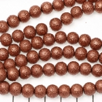 frosted pearls 8mm - brown