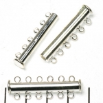 slide lock magnetic silver - 6 rings