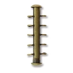 slide lock magnetic - 5 vertical loops bronze