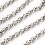 stainless steel rolo chain - silver 6 mm