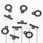toggle clasp round smooth - black
