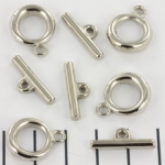 toggle clasp basic round - silver