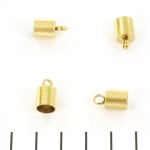 stainless steel cap round - gold 7mm