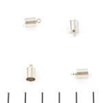 stainless steel cap round - silver 5mm