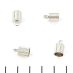 stainless steel cap round - silver 7mm