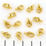 lobster clasp extra strong - gold plated 12 mm