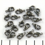 lobster clasp extra strong - black 12 mm