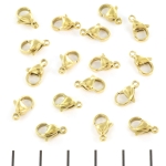 karabijn extra sterk RVS stainless steel - goud 12 mm