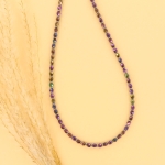 DIY pakket - ketting tsjechisch facet met spacers iris purple