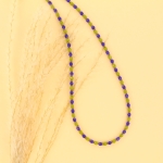 DIY pakket - ketting tsjechisch facet met spacers blauw groen