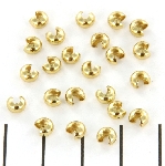 crimp beads cover - gold 4 mm