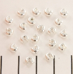 crimp beads cover - silver 4 mm