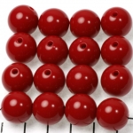 acrylic round 14 mm opaque - dark red
