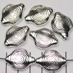 flat round with round stripes - silver