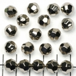round faceted - 10 mm silver