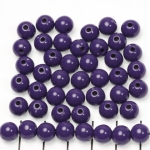 acrylic round 8 mm opaque - dark purple