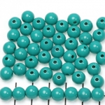 acrylic round 8 mm opaque - turquoise