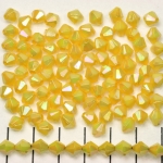 acrylic faceted conical 6 mm opaque ab - yellow