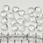 acrylic faceted rondelle 8 mm - transparent