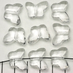 acrylic faceted butterfly - transparent white