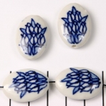 delft-ware oval flat - tulips
