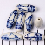 delfts blauw ovaal langwerpig - zeilboot