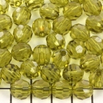 acrylic faceted round - sage green