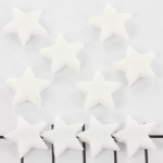 acrylic little star - opaque white