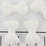 plastic bow - opaque white