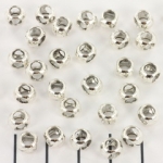 special 4 hole bead - silver