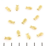stainless steel bead fish - gold 9 mm