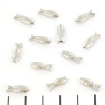stainless steel bead fish - silver 13 mm