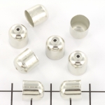 beadcap round thin 10 mm - silver