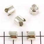 beadcap silver smooth thin - 10 mm