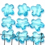 acrylic faceted flower - turquoise