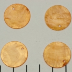 schelp dun rond plat 20 mm - oranje