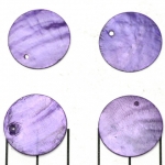 schelp dun rond plat 20 mm - paars