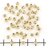 acrylic cylinder bead  - gold 4 mm