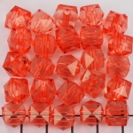 acrylic faceted cube - red pink