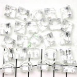 acrylic faceted flat cube - transparent