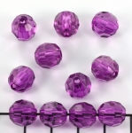 acrylic faceted round - purple