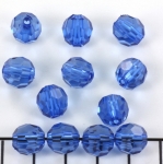 acrylic faceted round - blue