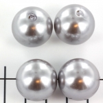kunststof parels rond 20 mm - zilver