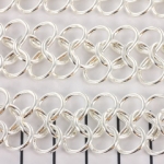 luxe ringen schakelketting - lichtzilver 21 mm