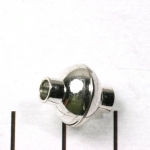 magnetisch slotje supersterk voor veters - 4 mm gat lichtzilver