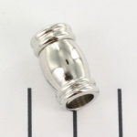 magnetisch slot diabolo - zilver 6 mm gat