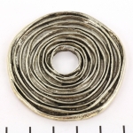 geribbelde donut 52 mm - zilver